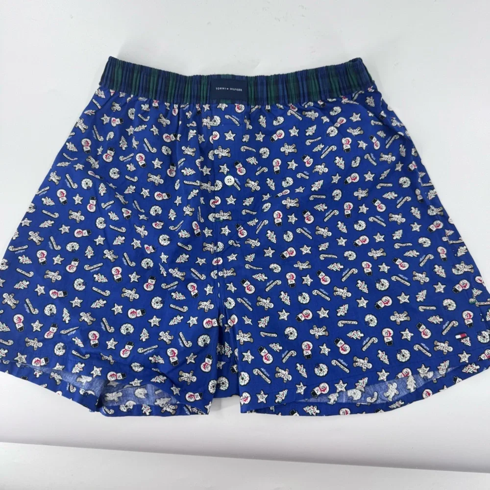 Tommy Hilfiger Blue Christmas/Holiday Patterned Boxers‎